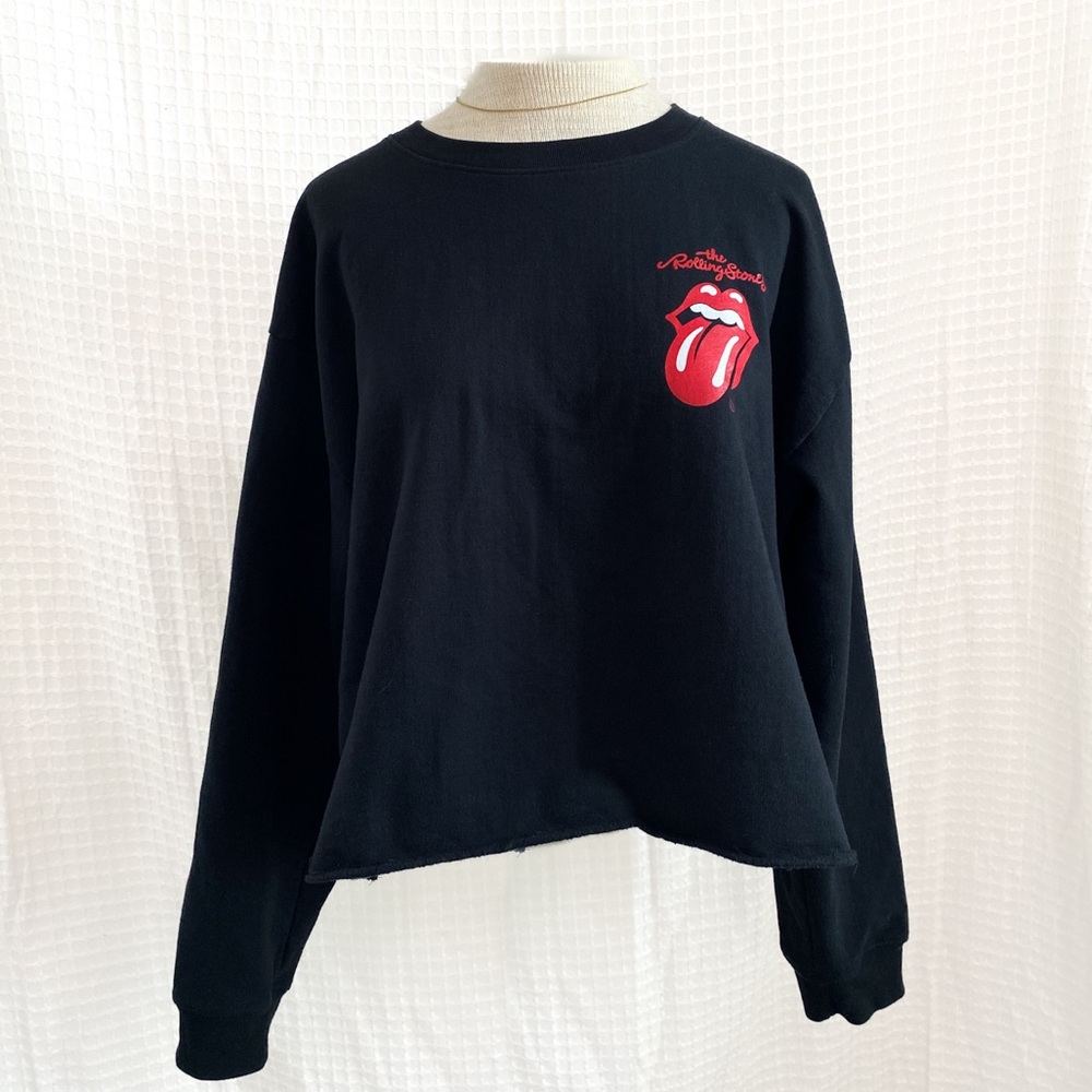 Rolling Stones Oversized Cropped Crewneck